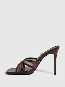 CUCCOO SZL 女士高跟凉鞋，适合约会、度假和夏季穿搭 - 棕色 - 查看 4