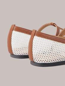 Styleloop Ladies, Buckle Spikes, Trim, Flats - Brown - View 4