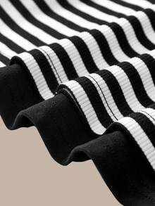 SHEIN BASICS 2件装女士夏季休闲度假日常通勤简约百搭纯色及条纹印花修身抹胸上衣 - 彩色 - 查看 8