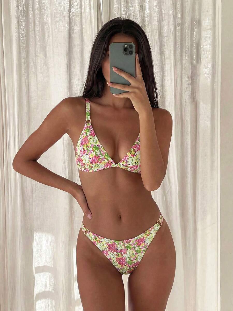 Costavie 女士性感碎花比基尼套装，海滩度假风 - 彩色 - 查看 1