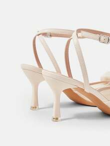 CUCCOO HITCHD Spring And Autumn New Products Apricot Thin Heel Pointed Mesh Lace Flower Fashion Versatile Wedding Shoes Ladies High Heel Shoes - Apricot - View 12