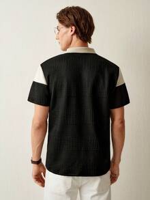 RONVEXI Polo décontracté pour homme, chemise polo pour hommes, polo tricoté à boutons pour hommes, chemise de golf pour hommes - Multicolore - Voir 2