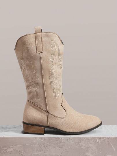 Styleloop Giày bốt nữ kiểu phương Tây mũi nhọn cổ thấp, đa năng cho mặc hàng ngày, Halloween, Giáng sinh, tiệc tùng, các dịp đặc biệt.