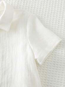 Cozy Pixies Bộ 3 món cho bé trai in hình động vật hoạt hình: áo polo cổ bẻ, áo ba lỗ và quần short cạp chun. - Màu xanh lam - Xem 7