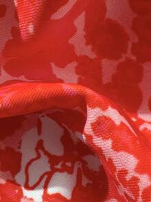 Swim Mod Conjunto de bikini sexy con corte alto y fruncido, estampado aleatorio, para verano - Multicolor - Ver 6