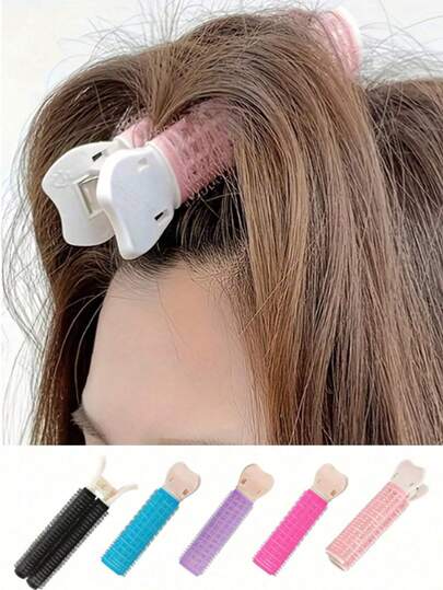 Kẹp tạo độ phồng chân tóc cho phần đỉnh đầu và mái, lô cuốn tạo kiểu giúp nâng và giữ nếp tóc xoăn bồng bềnh (không dùng để uốn bằng nhiệt).