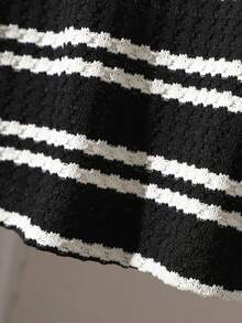 Áo polo tay ngắn kẻ sọc cho bé trai kiểu dáng thường ngày - màu đen - Xem 4