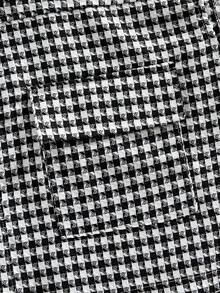 ROMWE MEN Essentials Men's Plaid Single-Breasted Casual Versatile Daily Wear Vest - Black and White - View 3