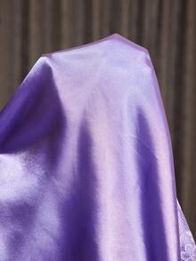 SilkySpell Vestido de satén con parches de encaje calado y espalda descubierta para mujeres - Púrpura malva - Ver 9