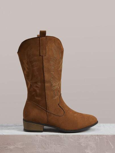 Styleloop Giày bốt nữ kiểu phương Tây mũi nhọn cổ thấp, đa năng cho mặc hàng ngày, Halloween, Giáng sinh, tiệc tùng, các dịp đặc biệt.