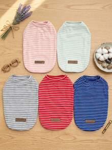 PETSIN Quần áo thú cưng mùa xuân mới, đồ dùng cho thú cưng, quần áo cho thú cưng, áo ba lỗ cho chó, áo thun cho mèo, trang phục cho gấu bông, trang phục cho động vật nhỏ, áo ba lỗ thường ngày mát mẻ, quần áo cho chó, quần áo cho mèo, áo ba lỗ hai mùa xuân hè mới. - Nhiều màu - Xem 1