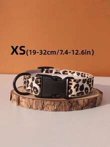 Leopard Print Wild Dog Collar, Adjustable Nylon Pet Collar - Yellow - View 11