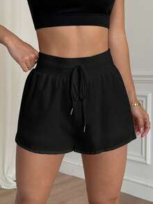 Velisys Bộ 2 quần short thể thao nữ dáng rộng, chất liệu lưới, có dây rút ở eo. - Nhiều màu - Xem 6