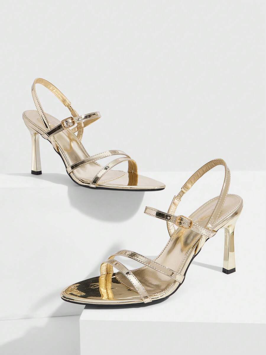 CUCCOO SZL Women Heeled Sandals - Light gold - View 1