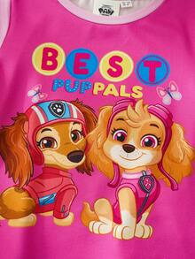 SHEIN | PAW Patrol 女童圆领短袖印花休闲衬衫 - 粉色 - 查看 7