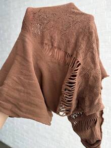 Jeanoix Women's Y2K Sexy Lace Jacquard Halter Backless Mini Bodycon Dress - Brown - View 6