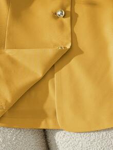 Franclia Elegant Sleeveless Yellow Blouse, Chic & Slimming Summer Top For Women - Ginger - View 5