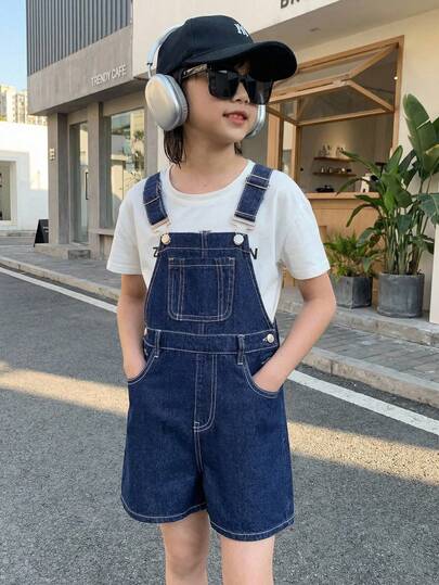 Little Byeori Tween Boy Fashion Casual Y2k Vintage Cool Street Blue Loose-Belted Denim Shorts For Kids Clothes Tween Boy Dailywear And Kids Spring To Summer Rave Outfits Festival And Outfits Streetwear Clothes
