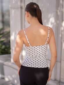 Andrea Bello 针织波浪纹修身女式背心 - 白色 - 查看 2