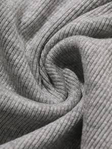 DAZY 男士修身纯灰色短袖T恤 - 灰色 - 查看 3