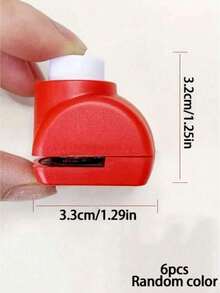 6pcs Mini Embossing Punch Set, Mixed Color, Creative Portable Paper Cutting & Embossing Tools For DIY Scrapbooking, Greeting Cards, And Journal Decoration Back To School,Back To School,School Supplies - Multicolor - View 8