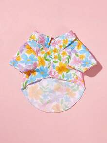 PETSIN 1pc Holiday Style Flower Cute Fashion Pet Printing And Dog Clothing - Multicolor - View 6