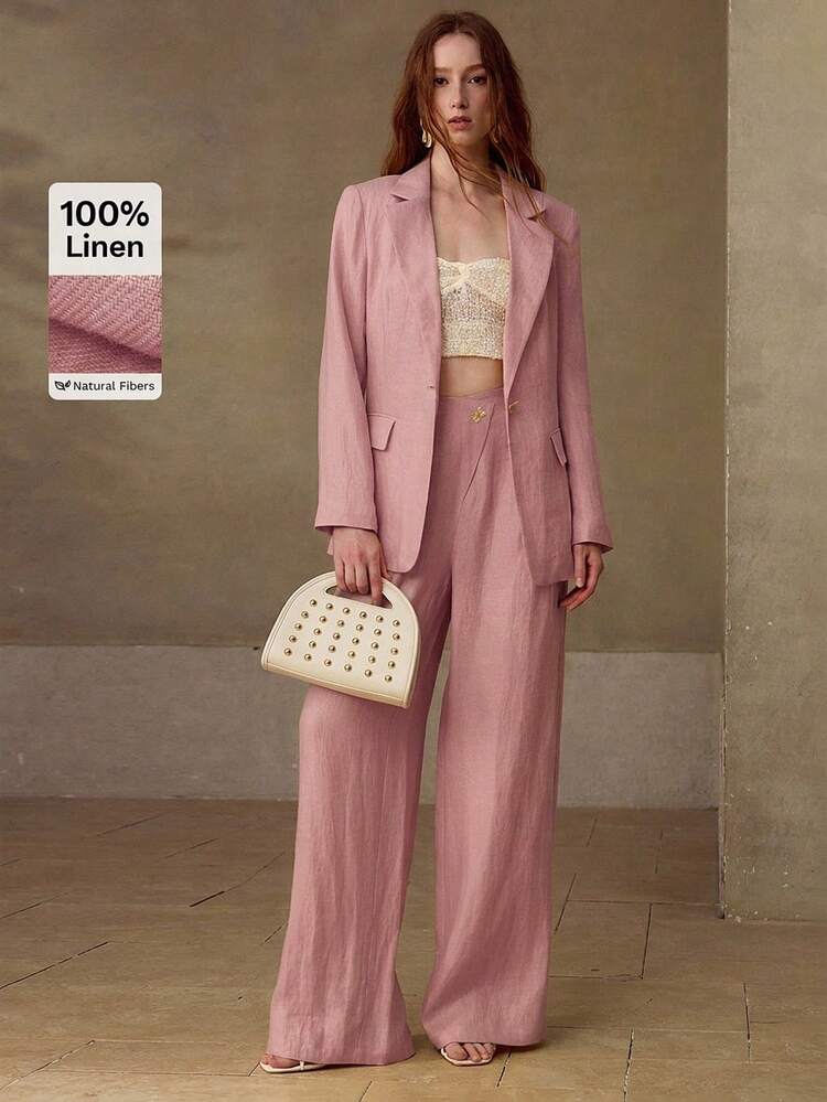 WOMEN'S 100% LINEN CASUAL, DATE, COMMUTE SUIT PANTS, SPRING/SUMMER