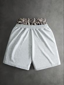 PAVTROS Quần short nam phong cách đường phố, thêu logo, họa tiết rằn ri, thích hợp cho các lễ hội âm nhạc ngoài trời, dạo phố thường ngày, làm quà tặng cho bạn trai/chồng, quà kỷ niệm. - Nhiều màu - Xem 2