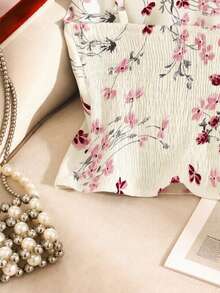GlowEve Áo camisole nữ in hoa, kiểu dáng thường ngày, đa năng. - Hồng - Xem 4