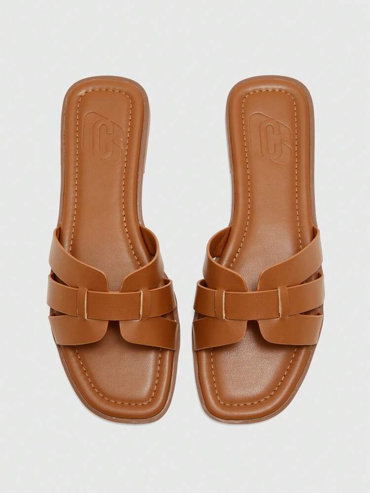 CUCCOO BIZCHIC Summer New Brown Beach Vacation Casual Women's Flat Sandals