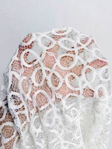 Lyxana Women's Lace Sheer Elegant Vacation Dress - White - View 8