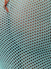 MUSERA 亮片钩针连帽修身长裙，春夏伊比沙岛音乐节度假可爱性感Y2K夜店热带诱惑 - 藍色 - 查看 6