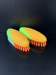 Joivida 1 pieza Cepillo de zapatos en forma de maíz de color amarillo, de alta calidad, duradero y de apariencia estética, un elemento esencial para el hogar. Eficaz para la eliminación de suciedad sin rayar, para uso doméstico. Regalo ideal para festivales, vacaciones, Navidad, cumpleaños y calentamiento de hogar. - Cepillo creativo para zapatos de maíz - Ver 8