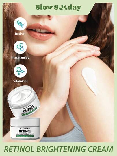 Slow Sunday Retinol Brightening Cream, With Retinol & Niacinamide & Vitamin E, Improve Dullness, Brightening, Nourishing, Smooth The Skin, Even Skin Tone, For The Underarms, Knees, Elbows & Bikini Line, Korean Skincare, Suitable For Summer, Y2K