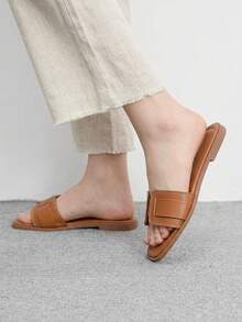 CUCCOO BIZCHIC Summer New Brown Beach Vacation Casual Women's Flat Sandals Summer Shoes - Brown - View 3