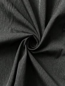 Sunspun Áo sơ mi đen cổ chữ V ren, phong cách tối giản, thanh lịch và thoải mái. - màu đen - Xem 3