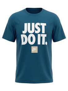 Nike Just Do It Men's T-Shirt Blue - Blue - View 1