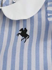 SHEIN 小女孩连衣裙 - 藍白色 - 查看 5