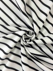 Resyla 女士夏季休闲运动通勤刺绣条纹印花高领背心 - 白色 - 查看 6