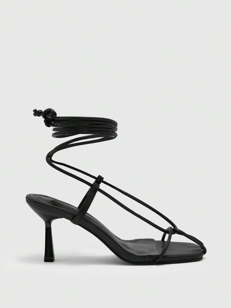 CUCCOO BIZCHIC Stylish And Simple Square Toe Sexy Leggings Women's Sandals