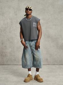 PAVTROS Men's Casual Slogan Graphic Versatile Daily Wear Top - Black - View 6