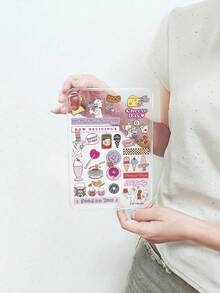 TOM & JERRY X SHEIN Ốp lưng máy tính bảng trong suốt chủ đề Mèo và Chuột Tom và Jerry, hình dán hoạt hình dễ thương, chống sốc và chống trầy xước, dành cho thế hệ thứ 11. - Trong sáng - Xem 53