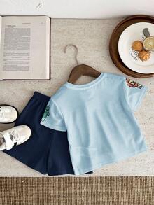SHEIN Baby Boy Casual Minimalist Top, Suitable For Spring/Summer - Multicolor - View 2