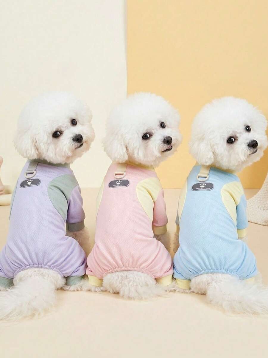 PETSIN 宠物春季新款狗狗服装 动物用品 宠物服装 狗狗背心 猫咪T恤 泰迪熊套装 小型动物服装 休闲酷炫背心 狗狗服装 猫咪服装 春夏两季新款背心 - 彩色 - 查看 1
