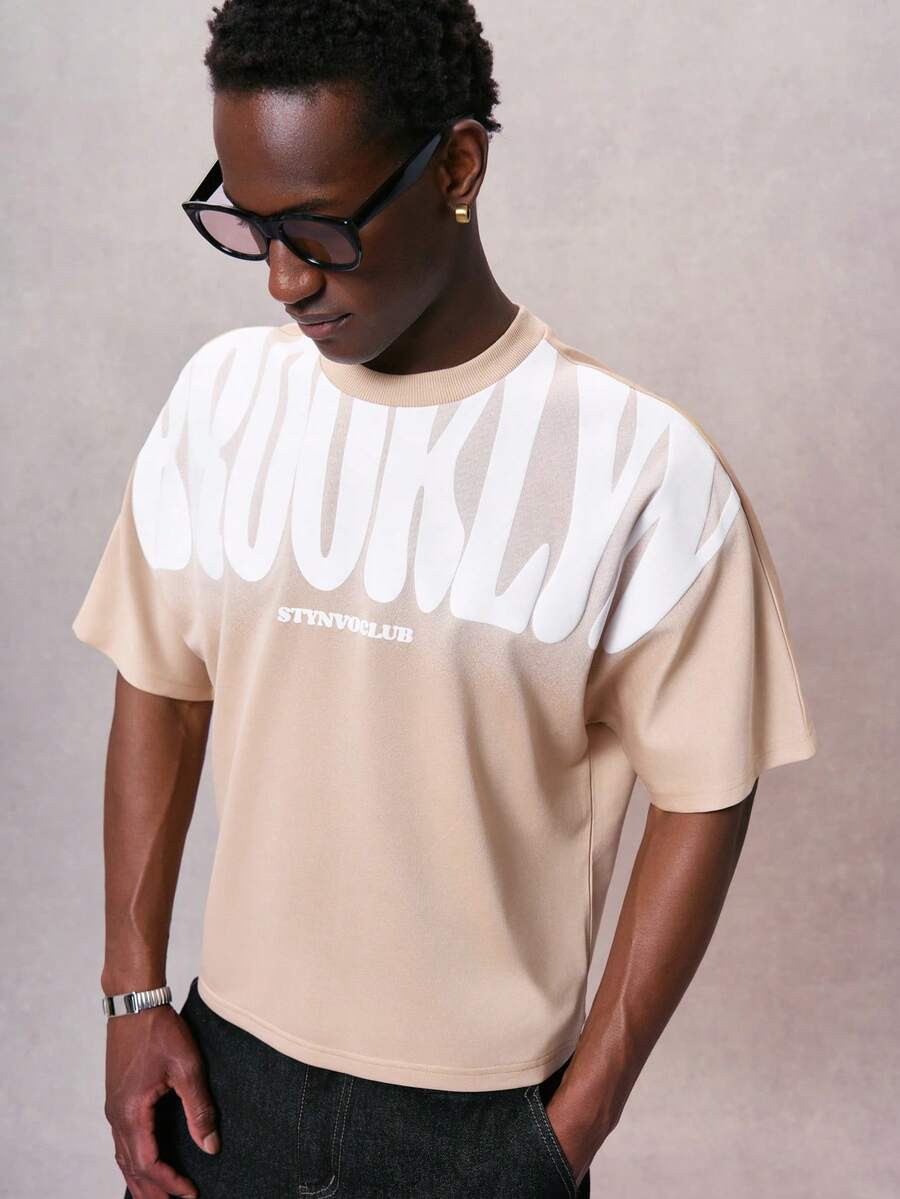 STYNVO Camisetas para hombres - Caqui - Ver 1