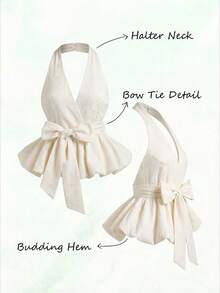 GlowEve 女士蝴蝶结泡泡袖衬衫，适合度假、野餐、早午餐、派对等场合，亦可作为派对装扮，亦可作为Y2K风格、抹胸上衣、夜店装、露肩上衣、婚礼宾客装扮、可爱衬衫、女士露肩上衣、度假女孩、波西米亚女孩、乡村音乐节、狂欢节、早午餐、海滩度假、欧洲夏季等场合穿着。 - 杏色 - 查看 4