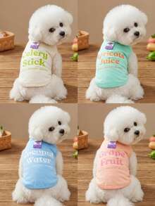 PETSIN 宠物春季新款狗狗服装 动物用品 宠物服装 狗狗背心 猫咪T恤 泰迪熊套装 小型动物服装 休闲酷炫背心 狗狗服装 猫咪服装 春夏两季新款背心 - 彩色 - 查看 4