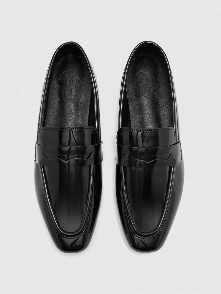 CUCCOO BIZCHIC Women Shoes Women's Patent Leather Loafers Black Versatile Classic Flat Shoes