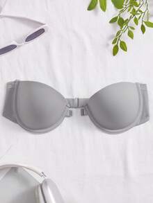 SHEIN 1 chiếc áo ngực không gọng dành cho nữ - Xám - Xem 3