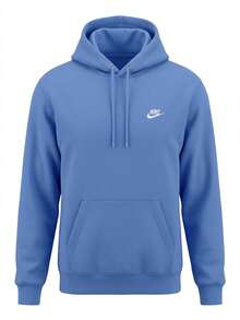 Nike Club Men's Hoodie Blue - Dusty Blue - View 1